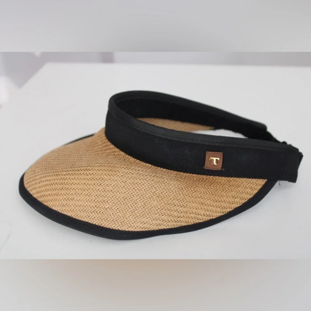 Touché Collection Beige/Black Visor Hat
